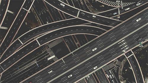 Múltiples cruces de carreteras